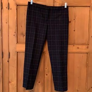 Theory Windowpane Ankle Length Dress Pants